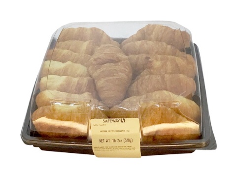 pack of mini croissants in a clear container