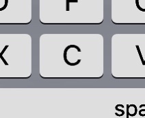 keyboard screenshot of letter C